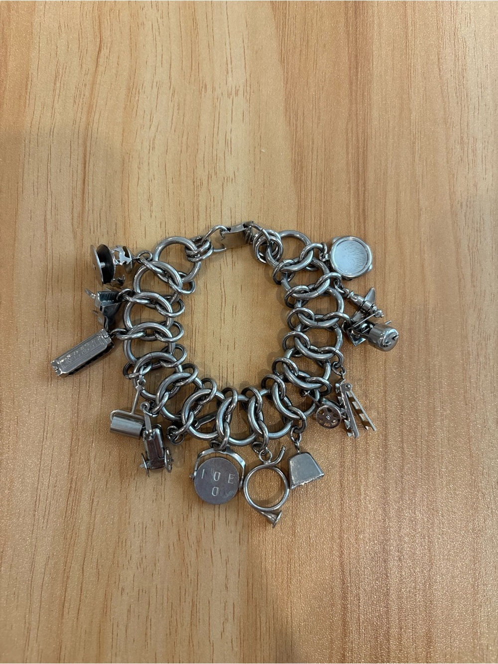 Vintage Silver Kent Charm Bracelet